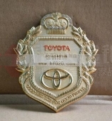日本豐田汽車鑲鉆徽標,純金徽標,純金標牌,黃金金銀制品