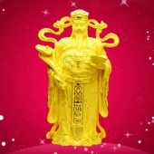 純金財(cái)神擺件定制、絨沙金財(cái)神工藝品擺件定做批發(fā)
