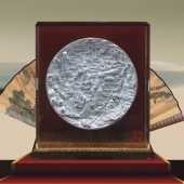 八仙過(guò)海純銀銀盤(pán)/純銀碟/純銀圓盤(pán)/純銀紀(jì)念盤(pán)