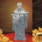祿星純銀擺件、純銀祿星降臨、祿星純銀工藝品擺件