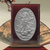 南海觀(guān)音純銀紀(jì)念銀盤(pán)定制、制作紀(jì)念銀盤(pán)
