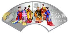 中國古典文學名著——《紅樓夢》彩色金銀紀念幣（第3組）5盎司扇形銀質(zhì)紀念幣