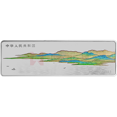 中國古代名畫系列（千里江山圖）500克銀質(zhì)紀(jì)念幣