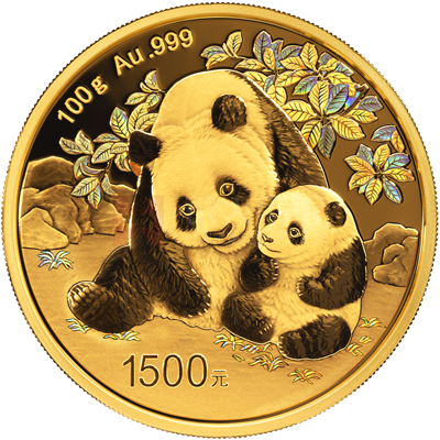 2024版熊貓100克精制金質(zhì)紀念幣